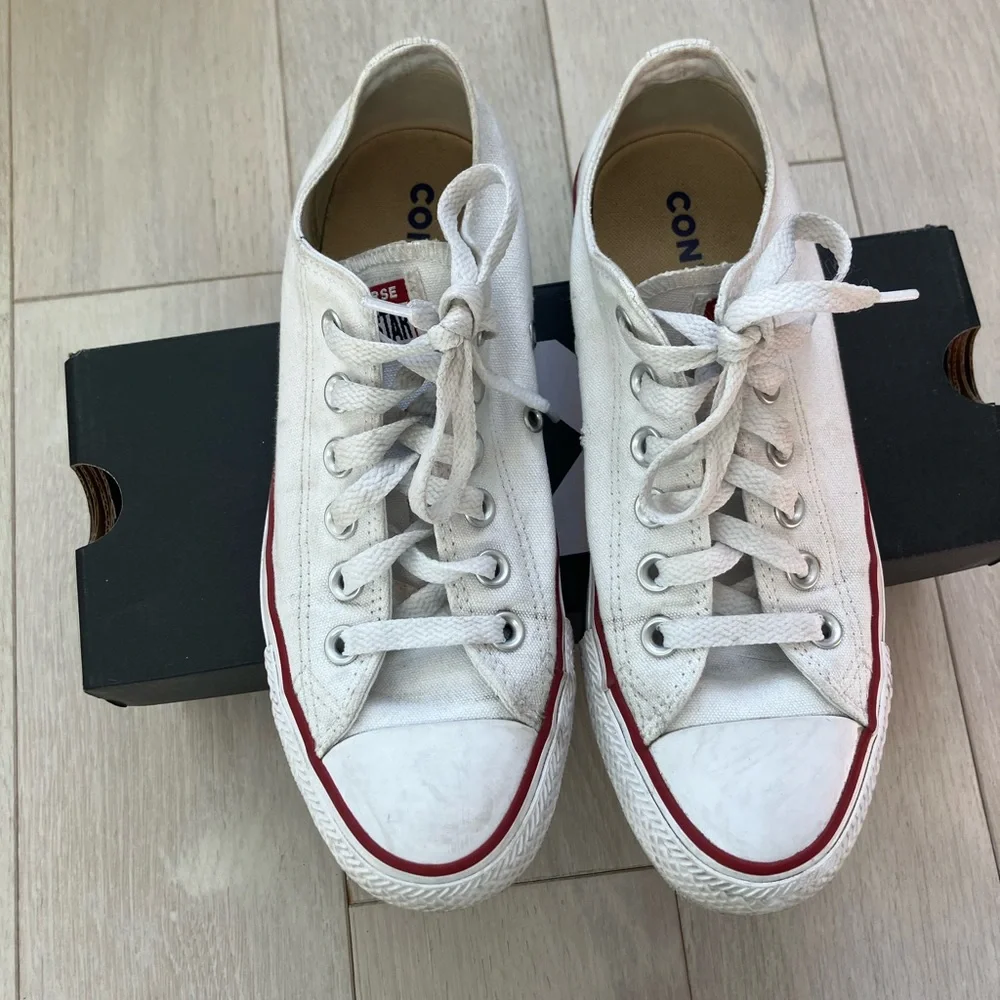 White Converse Chuck Taylor Sneakers - Picture 1 of 4
